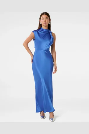 Forever New Sienna High Neck Satin Maxi Dress36