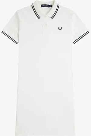 Fred Perry Twin Tipped 100% Cotton White Polo Dress40
