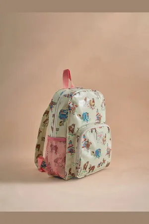 Cath Kidston Duży plecak z motywem serc i siateczkowymi kieszeniami bocznymiJeden
