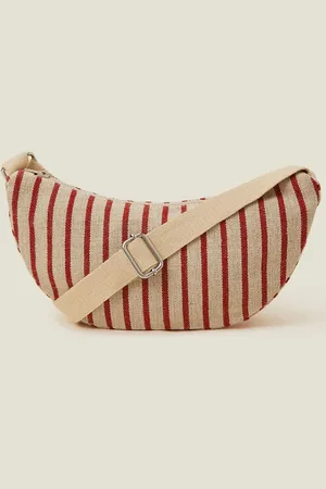 Accessorize 100% Cotton Stripe Sling Cross-Body BagJeden