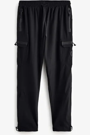 Zavetti Canada Black Daratini Woven Cargo TrousersXL