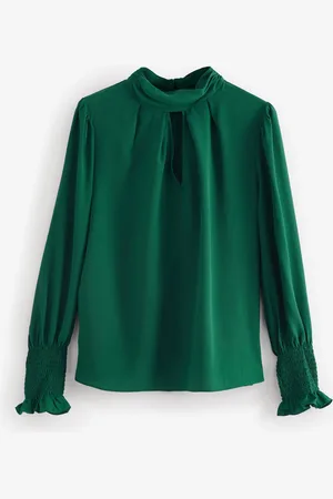 French Connection Crepe Light High Neck Long Sleeve TopXS