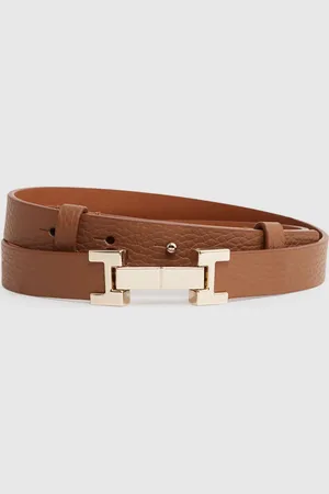 Reiss Hayley Leather Square Hinge BeltM