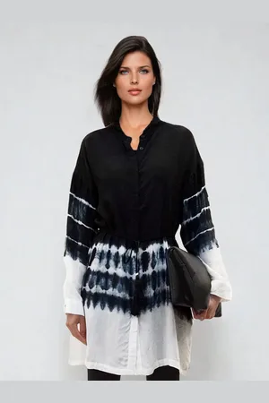 Religion Cluster Tunic In Tie Dye Stripe With Tassle Tie Belt44