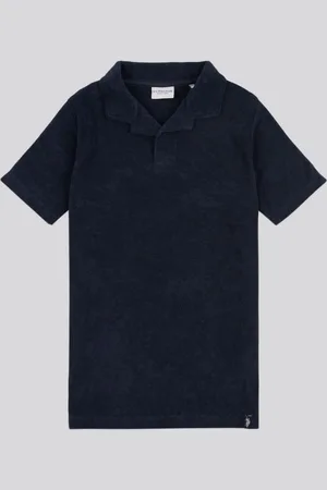 U.S. Polo Assn. U. S. Polo Assn. Boys 100% Cotton Terry Reverse Collar Polo Shirt152158 cm