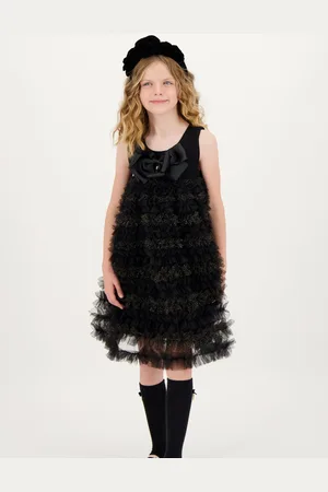 Angels Face Black Donna Ruffle Dress2