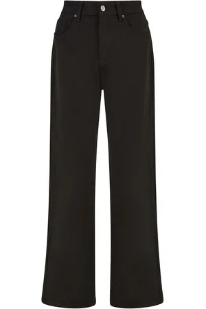 Yumi Stretch Canvas Wide Leg High Waist Jeans38