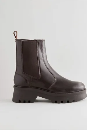 Next Skórzane sztyblety Forever Comfort na grubej podeszwieEU 43 (UK 9) W