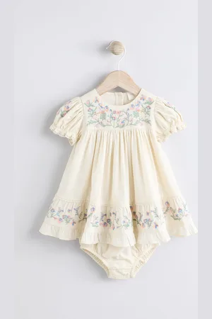 Next Embroidered Baby 100% Cotton Dress (0mths-2yrs)3