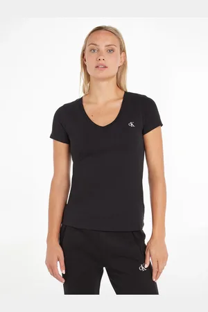 Calvin Klein Embroidery Stretch V-Neck T-ShirtL