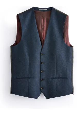 Next Signature Zignone Flannel Suit Waistcoat48 Regular (UK 38 R)