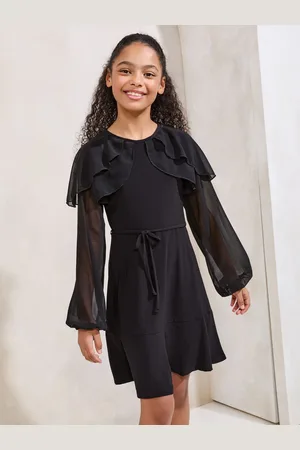 Lipsy London Layered Flutter Long Sleeve Dress (5-16yrs)116122 cm