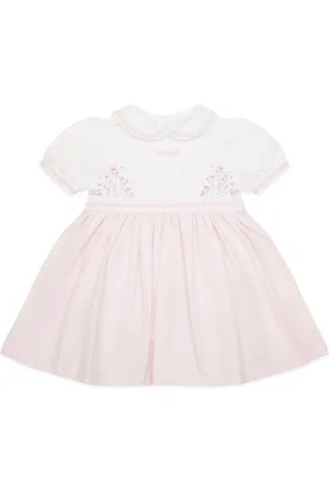 Emile et Rose Dress with Pretty Floral Embriodered Yoke with Pants56 cm