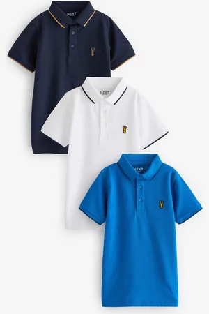 Next Short Sleeve Polo Shirts 3 Pack (3-16yrs)3 lat (98 cm)