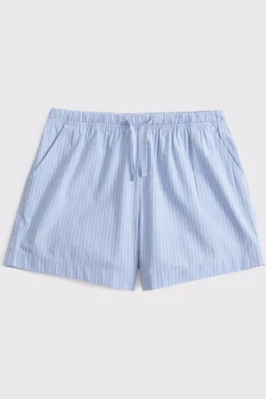 Abercrombie & Fitch Blue Poplin Elasticated Tie Waist Shorts122128 cm