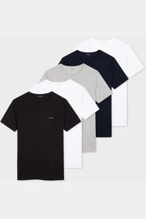 Paul Smith Regular Fit Black 100% Cotton T-Shirts 5 PackM