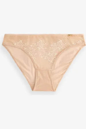 Gossard Glossies Lace Nude BriefsXL