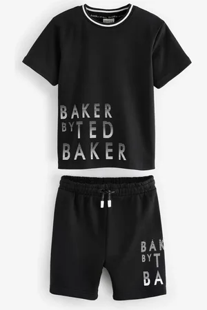 Ted Baker Komplet : czarna koszulka z grafiką i spodenki, 100% bawełna3