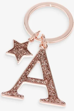 Next Glitter Initial KeyringE