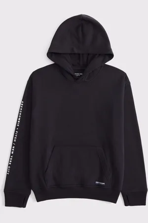 Abercrombie & Fitch Grey Back Graphic Logo Hoodie15