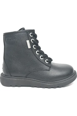 Toezone August All Leather Side Zip and Lace Black BootsEU 31 (UK 12)