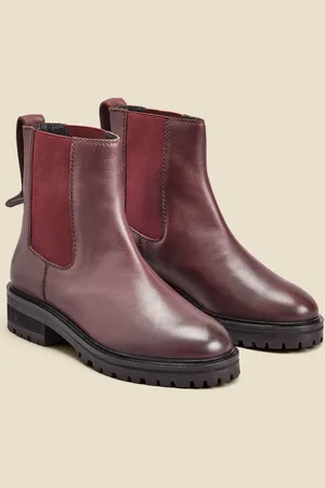 Sosandar Chunky Sole Leather Chelsea BootsEU 38 (UK 5)
