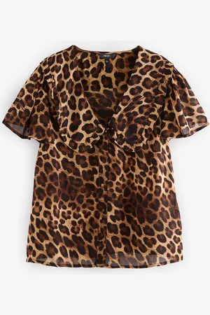 Next Peter Pan Collar Sheer Short Sleeve Blouse54