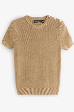 Ralph Lauren Eyelah Metallic Short Sleeve Knit JumperXL