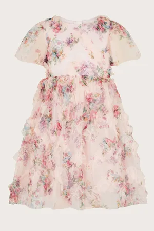 Monsoon Roma Floral Print Ruffle Dress6 lat (116 cm)