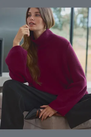 Next Luźny dzianinowy sweter Premium o kroju oversize, z kaszmiremL Reg