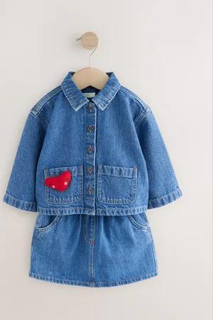 Next Denim 100% Cotton Shirt and Skirt Set (3mths-7yrs)5
