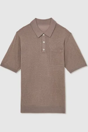 Reiss Nelson Patch Pocket Knit Polo ShirtS