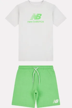 New Balance Zestaw chłopięcy z logo, w 100% z bawełny: koszulka i szorty10