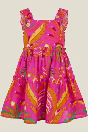 Accessorize Girls Ornamental Leaf Print Dress110116 cm