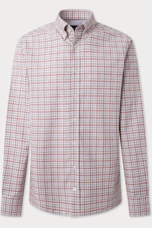 Hackett London Men Red 100% Cotton ShirtXL