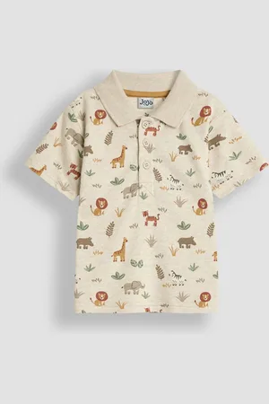 JoJo Maman Bébé Printed Polo Shirt8692 cm