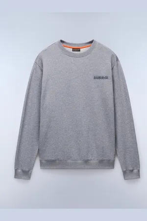 Napapijri Grey Sovana Crew Neck 100% Cotton SweatshirtL