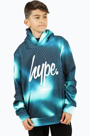 Hype Girls Multi Scribble Hearts Blue Hoodies9