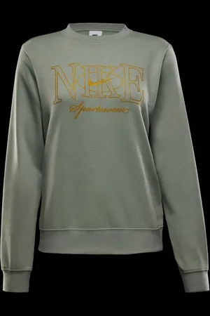 Nike Club Fleece Pull-Over Crew-Neck Logo SweatshirtS