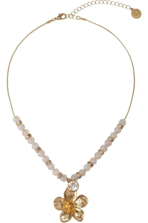 Bibi Bijoux Gold Tone Flower Bead NecklaceJeden