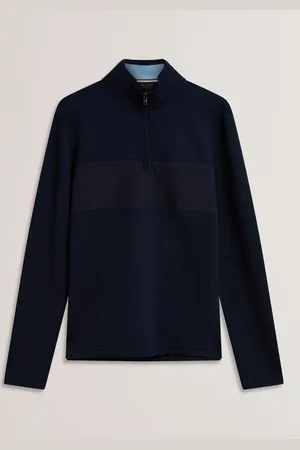 Ted Baker Simonea Long Sleeve Regular Contrast Panel Half Zip JumperL