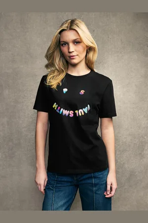 Paul Smith Smiley Face Graphic 100% Organic Cotton White T-ShirtS