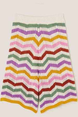 Monsoon Zigzag Stripe Crochet Culotte Trousers98104 cm