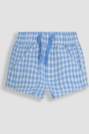JoJo Maman Bébé Textured Gingham 100% Cotton Shorts104110 cm