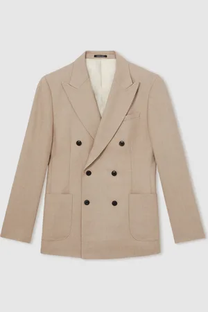 Reiss Venus Slim-Fit Wool-Blend Double-Breasted Suit Blazer42 R