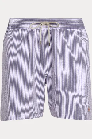 Ralph Lauren Traveler Classic Seersucker Logo Swim ShortsS