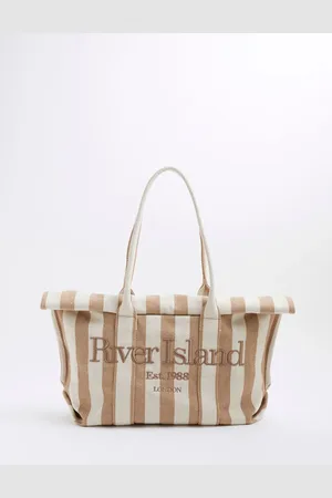 River Island Striped Fold Over Beach BagJeden