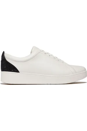 FitFlop Rally Crystal Backtab Leather White SneakersEU 38 (UK 5)