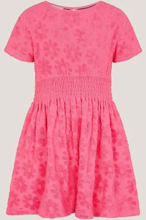 Monsoon Floral Print Terry 100% Cotton Dress152158 cm
