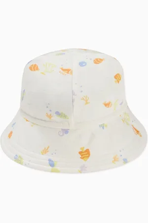 Mori Cream Little Fish Blend Reversible Sun Hat98104 cm